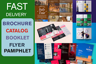 design a professional flyer, brochure, catalog and booklet
