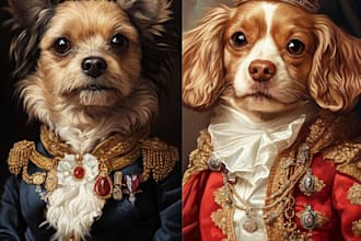 design custom pet portrait