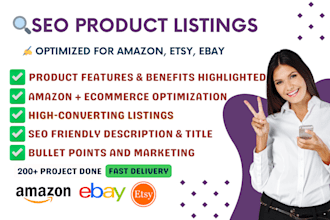 write SEO optimized product listings for amazon and other marketplaces