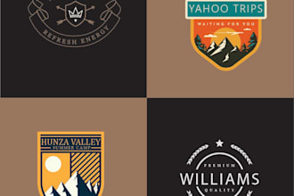 unique professional typography badge logo