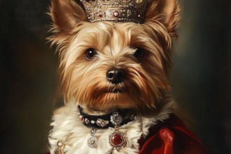 paint your royal renaissance pet portrait