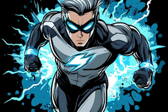 draw you into superhero comic or cartoon character