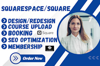 squarespace design vagaro booking membership website upload course content seo