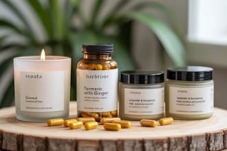 design product label food product label supplement label and candle label design