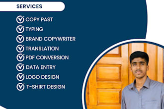 do virtual assistant,data entry,copy past,file conversion