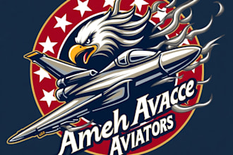 design high quality vintage fighter jet logo with express delivery