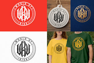 make a clothing brand logo design with initial letters