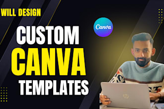 design custom canva templates from scratch for social media, blogs, or websites