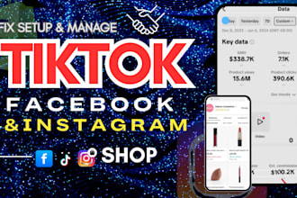 setup and manage tiktok shop, tiktok dropshipping and integrate to shopify store