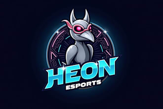 create high quality grey heron logo for your business