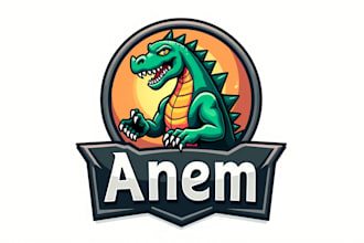 do awesome godzilla dragon flat mascot logo design