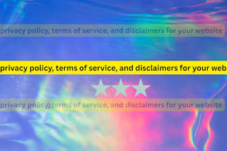 write website legal pages for you describing terms, conditions, and disclaimers