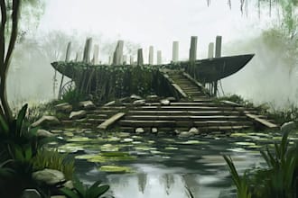 make a environment concept art or landscape design