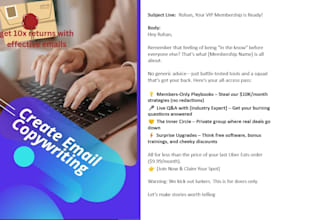 do email copywriting  for sales, newsletters, and cold outreach