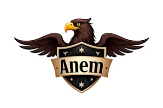 do eagle head with shield template mascot logo design
