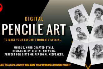 create stunning digital pencil sketch portraits from your photos