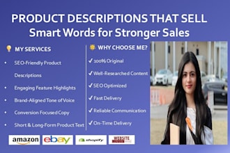 write SEO product descriptions for online stores