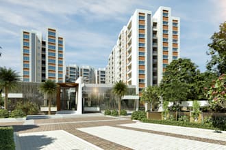 design 3d visuals for residential commercial,landscape,event,projects