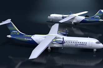 3d aircraft model airplane aeroplane modeling printing industrial product design