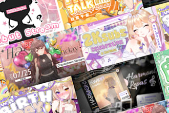 make custom vtuber and anime thumbnail design