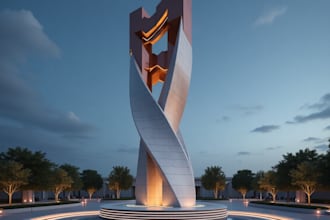 do 3d monument model 3d mansion design 3d architectural model 3d sculpting