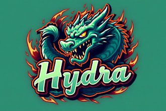 design outstanding hydra dragon mascot logo with unlimited revision