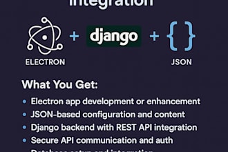 develop and debug electron desktop apps with django backend integration