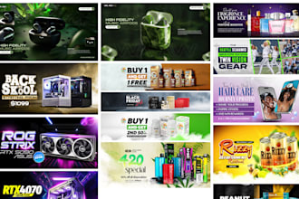 create ecommerce website banner ads shopify and etsy