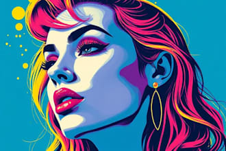 draw an awesome wpap pop art portrait style
