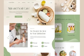 design spa website salon hair extension wordpress website