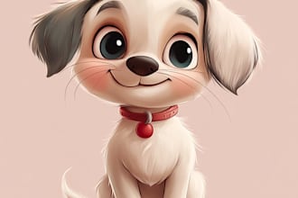 create a cute cartoon vector portrait of your pets