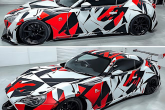 do unique, professional car, van, vehicle wrap design