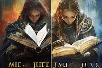 create your ideal fantasy book cover illustration in may style