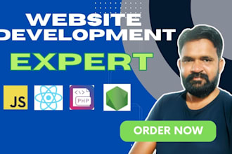 do website development as full stack developer PHP laravel developer react js
