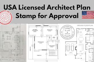 usa pa, fl, tx, ca, nyc licensed architect plan and stamp for approval