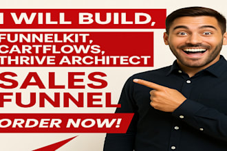 build funnelkit, cartflows, thrive architect sales funnel