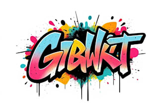 make graffiti logo or graffiti illustration