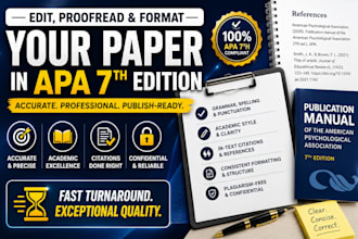 edit, proofread, and format your paper in apa 7th edition