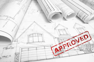 sign, stamp architectural and engineering drawing for city permit