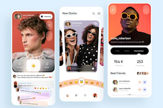 develop a social media app, dating app, live streaming app