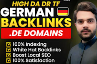 build high DR da tf german de backlinks to boost local SEO