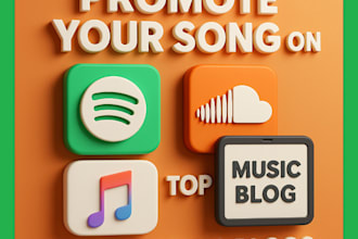 increase spotify monthly listeners, followers and stresm, music blog, song promo