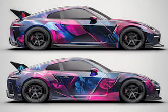 awesome car wrap design and vehicle wrap design
