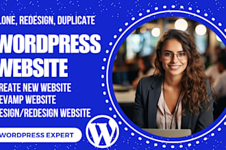 redesign website copy wordpress clone landing page duplicate site