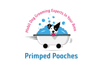 design powerful traditional primped pooches logo