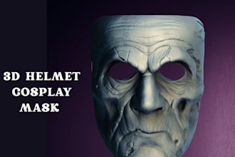 sculpt 3d mask 3d helmet cosplay mask 3d cosplay props 3d model masks for prints