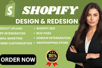 design a professional shopify woocommerce wix store SEO mobile responsive