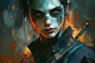 draw horror character illustration