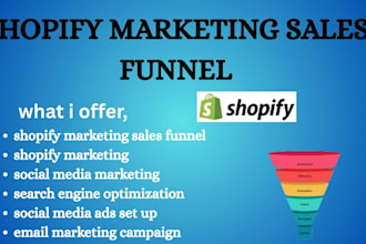 set up shopify marketing sales funnel to boost  shopify store sales