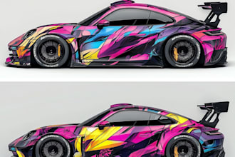 do car wrap design, vehicle wrap, van wrap design